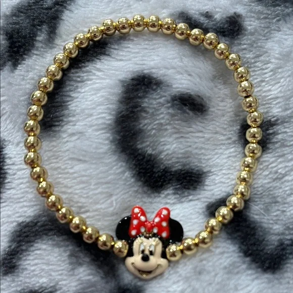 New!! BaubleBar Disney Minnie Mouse Gold Bracelet - Picture 4 of 5
